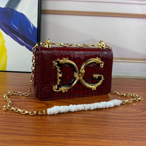 DG Girls Red Crossbody Bag with Details 21cm