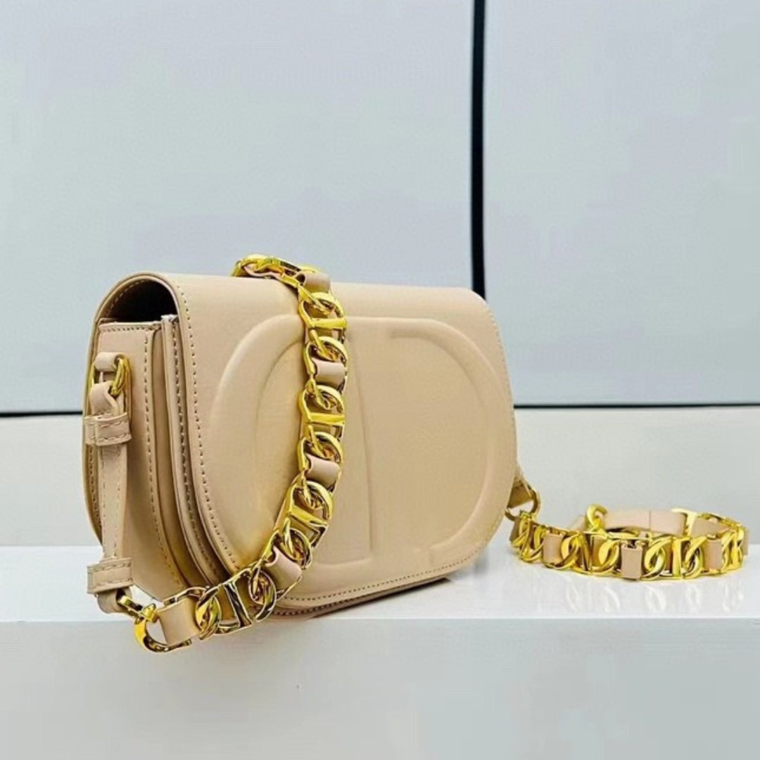 Dio Signature Beige Bag 19cm