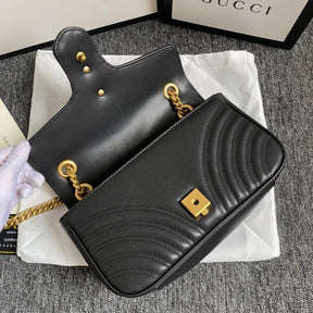 GG Marmont Small Black Bag 26cm
