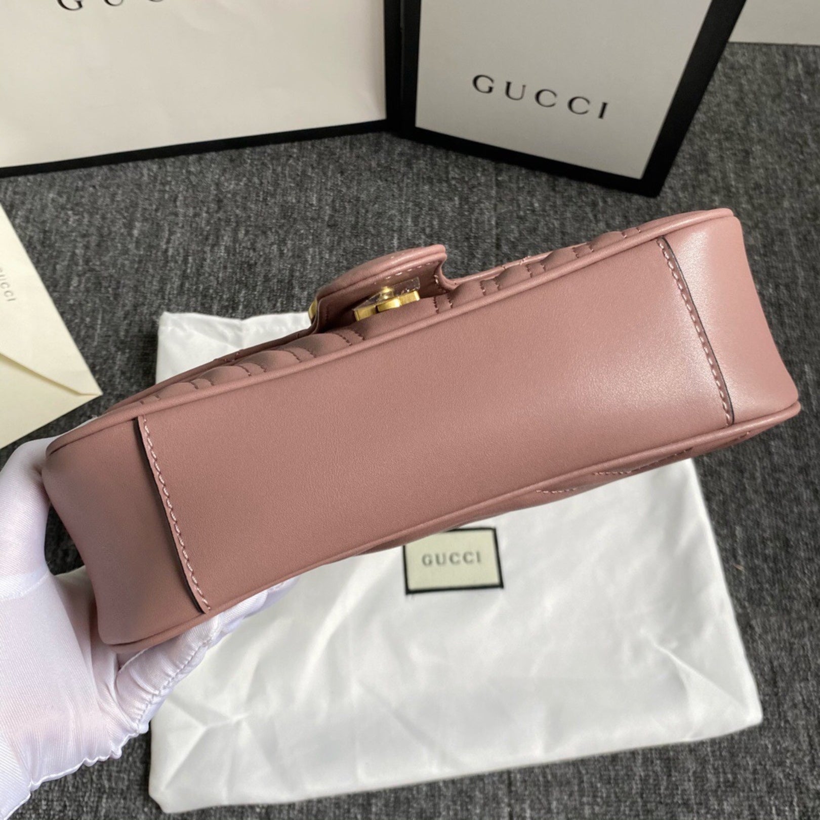GG Marmont Small Dusty Pink Bag 26cm