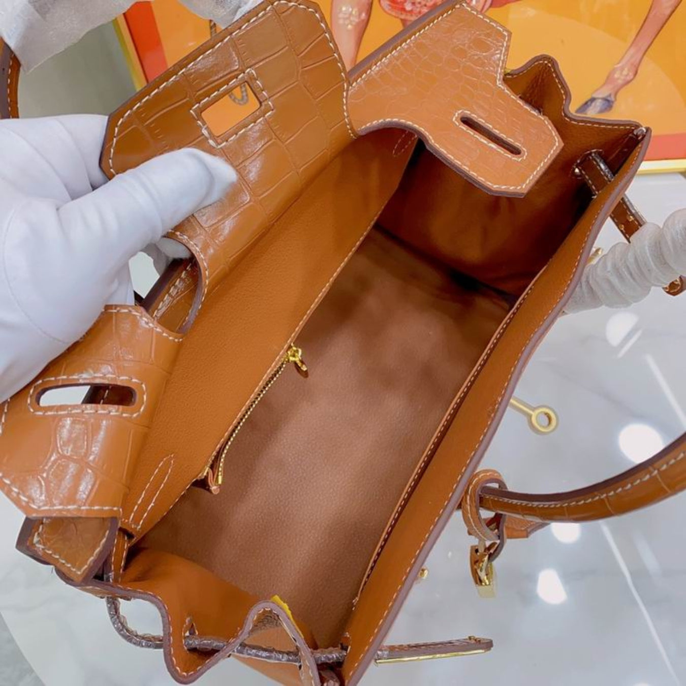 HRMS Birkin Caramel Bag