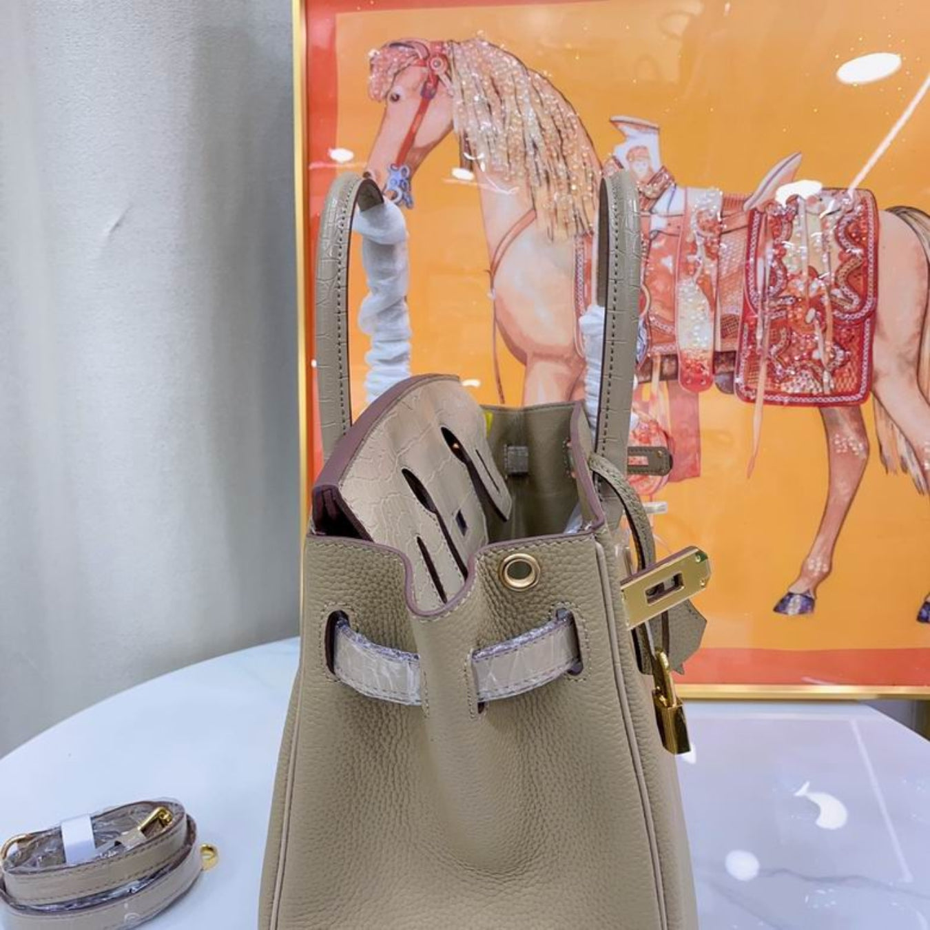 HRMS Birkin Bag Beige I