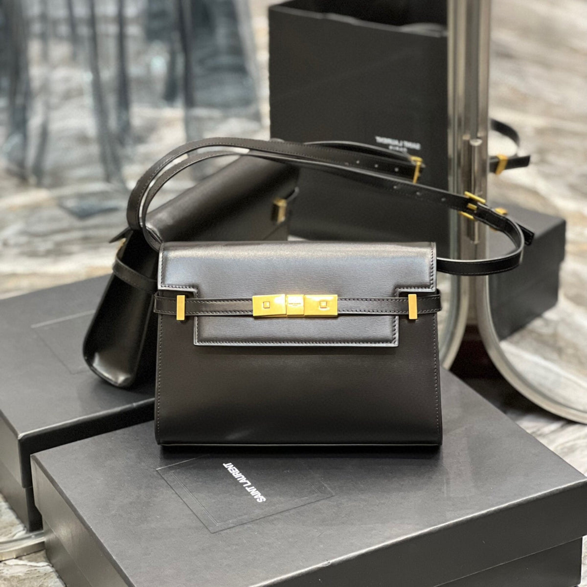 Small Black YSL Manhattan Bag