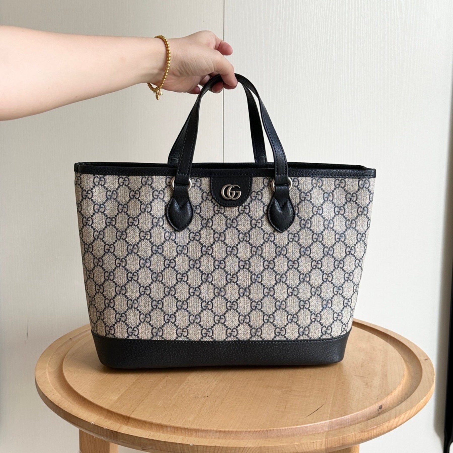 GG Ophidia Supreme Small Beige and Blue Bag 31cm