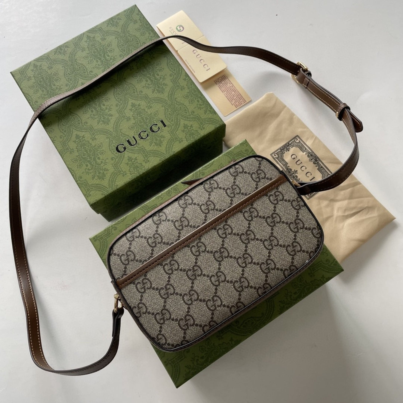 GG Horsebit canvas 1955 shoulder bag, small 20cm