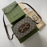 GG Horsebit canvas 1955 shoulder bag, small 20cm