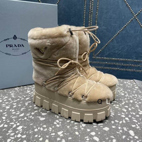 PRD Apres Beige Boots with Fur