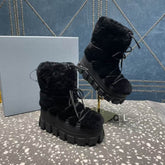 PRD Apres Black Boots with Fur