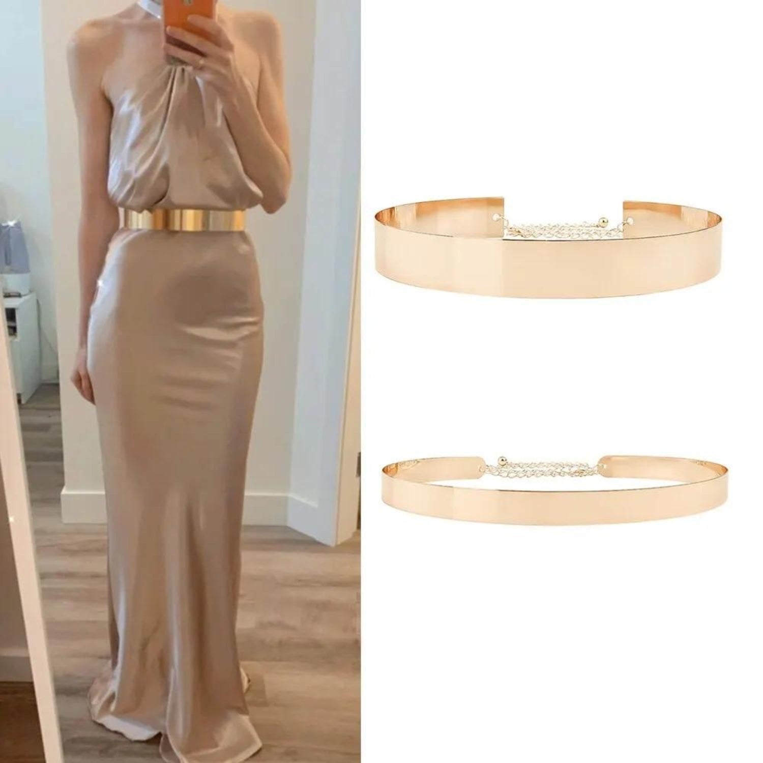 Women's Gold Waist Chain Belt 