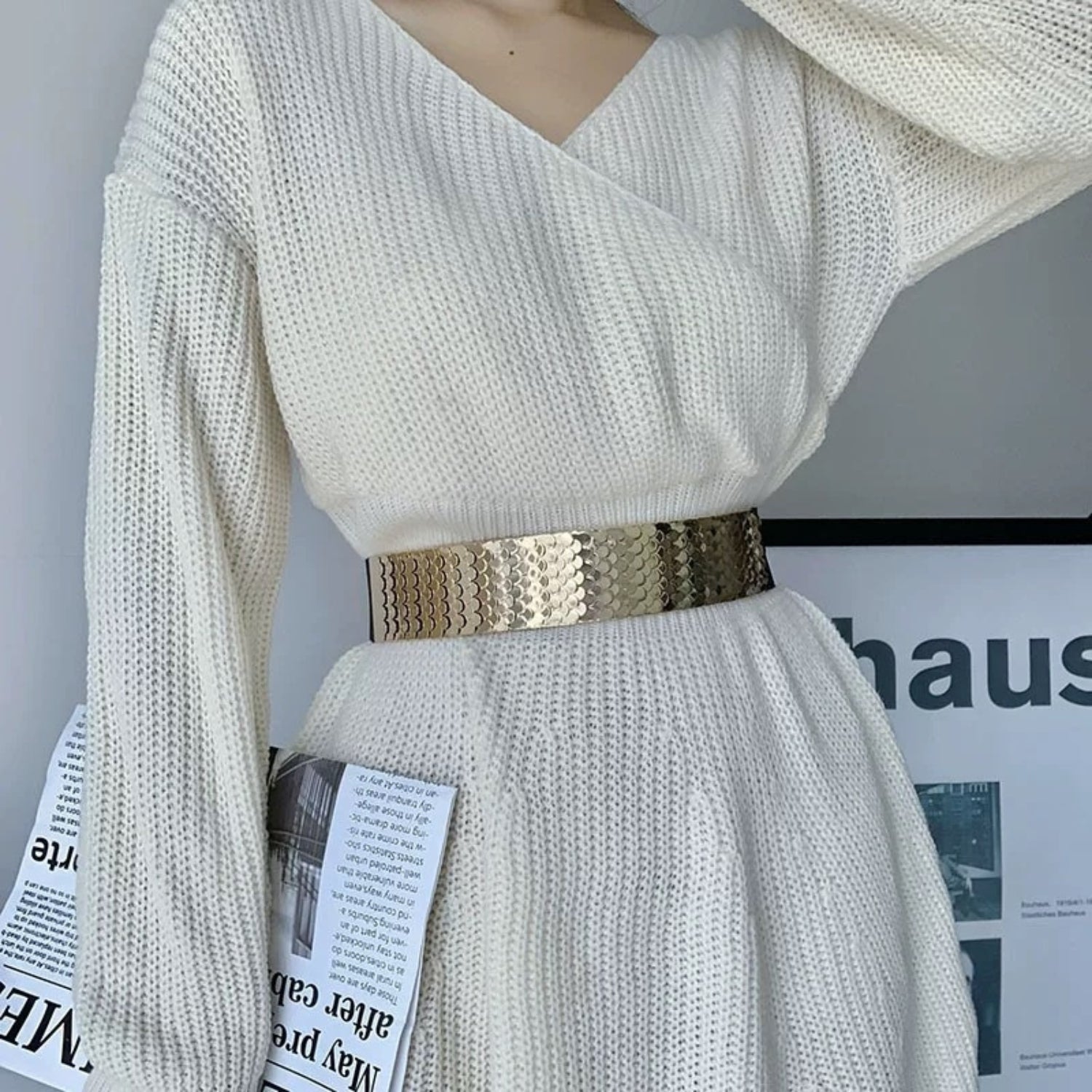 Women's Fish Scales Shiny Belt 