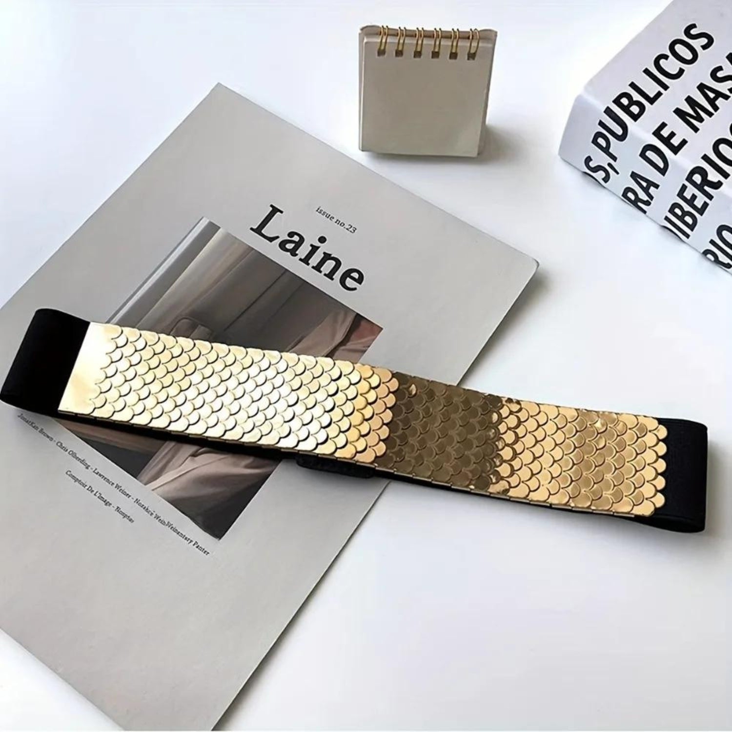 Women's Fish Scales Shiny Belt 