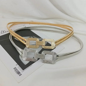 Women's Square Shine Gold Belt