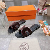 HRMS Oran Burgundy Suede Sandal