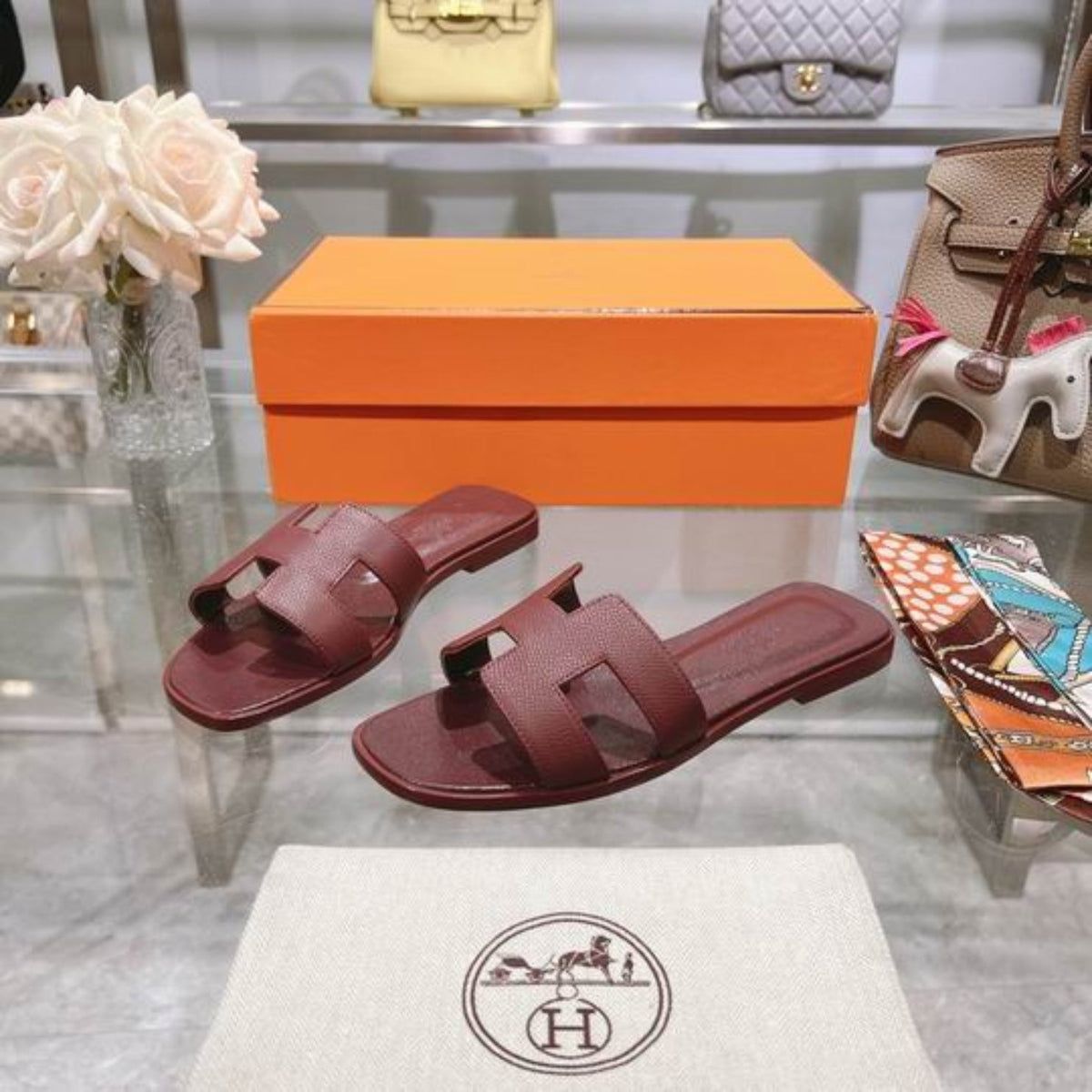 HRMS Oran Wine Sandals