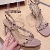 VLT Light Brown Leather Sandal with Details 8cm Heel