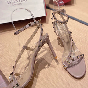 VLT Light Brown Leather Sandal with Details 8cm Heel