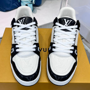 Black LV Trainer Sneakers