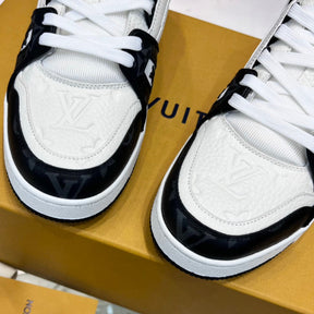 Black LV Trainer Sneakers