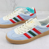 GG x Ads Gazelle Blue with Red and Green Sneakers