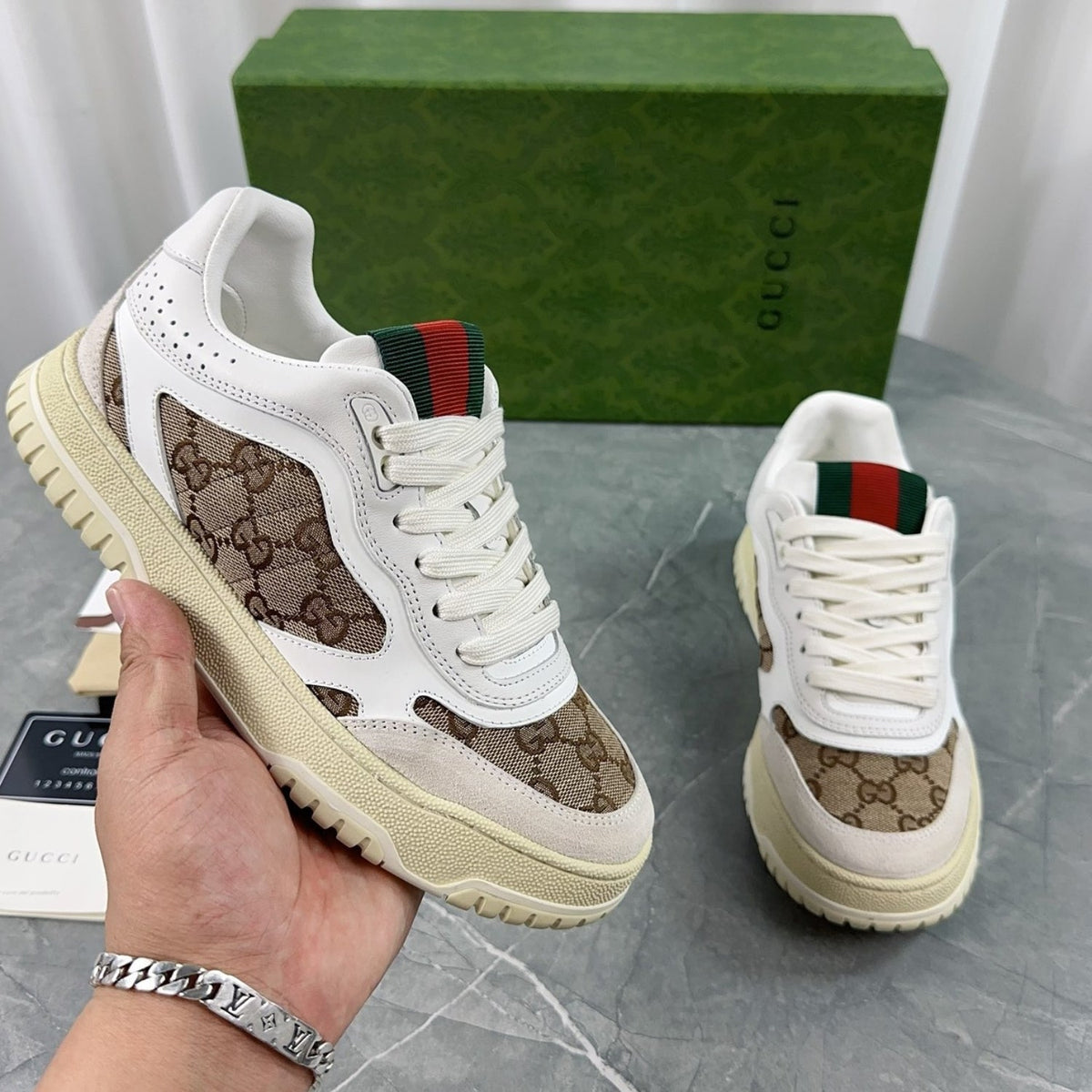 GG Re-Web Canvas Sneakers