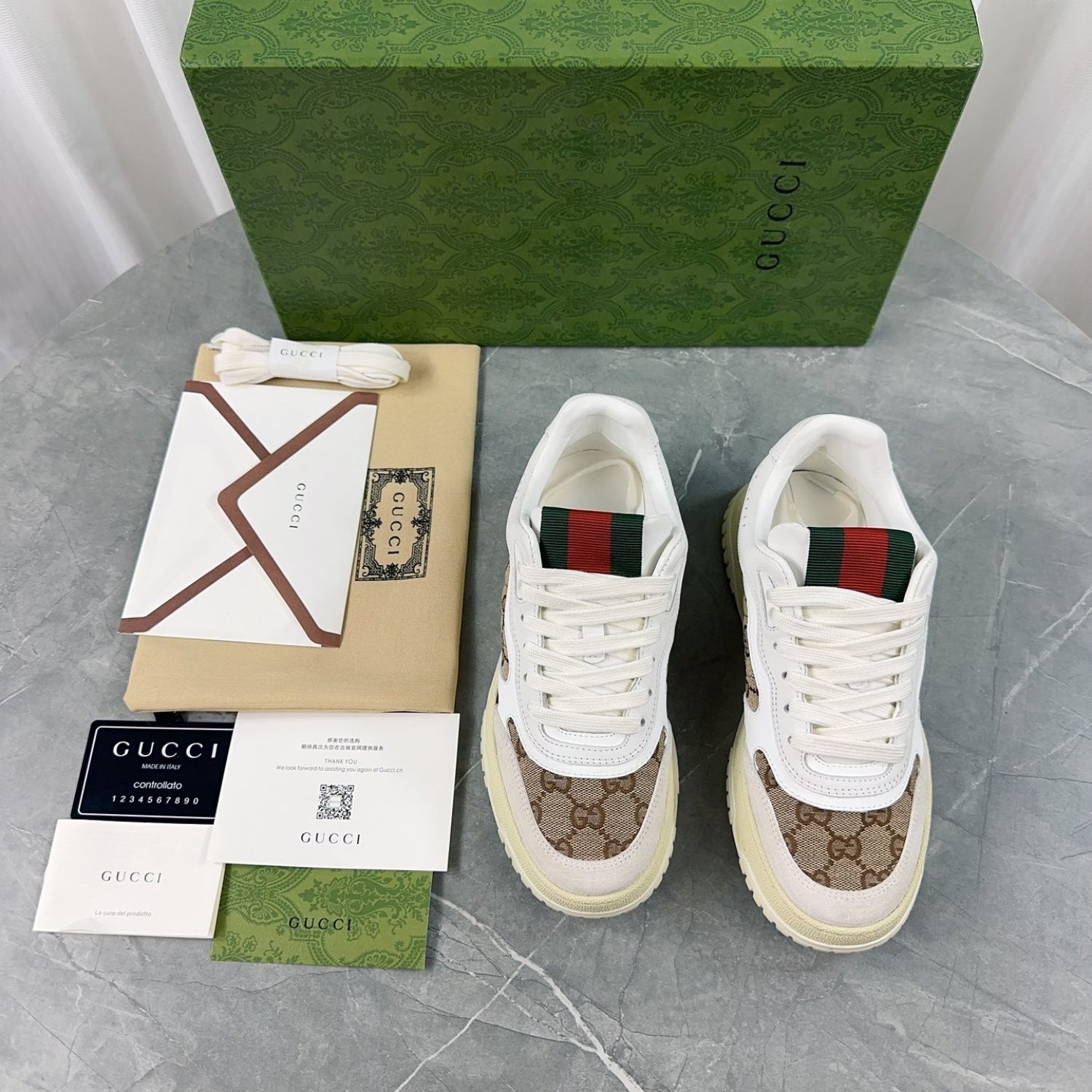 GG Re-Web Canvas Sneakers