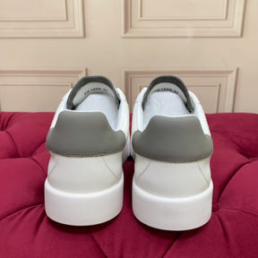 DG Portofino Leather Sneakers with White and Gray Logo