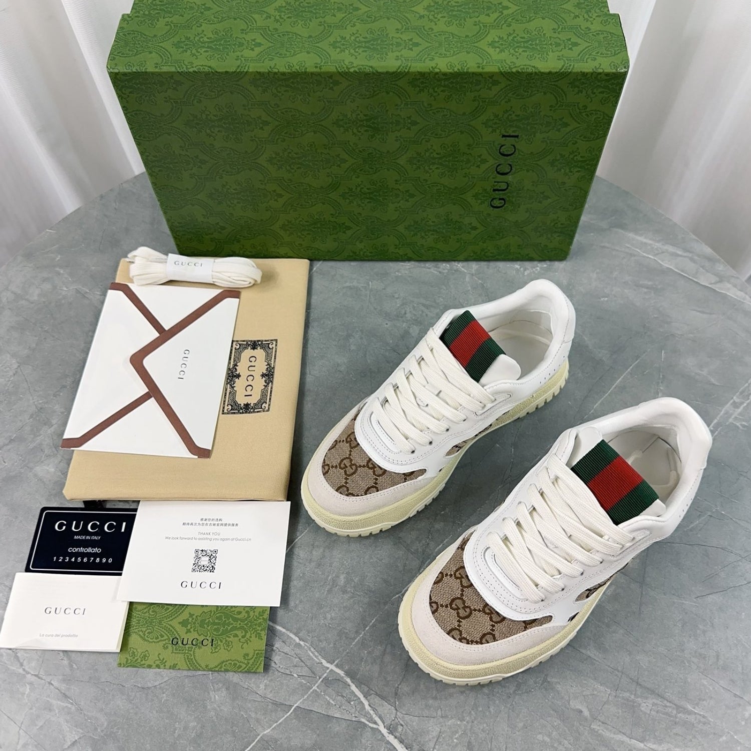 GG Re-Web Canvas Sneakers