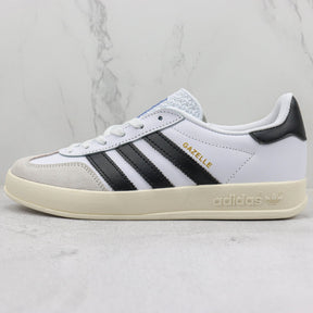 Ads Gazelle Classic White and Black Tennis Shoes
