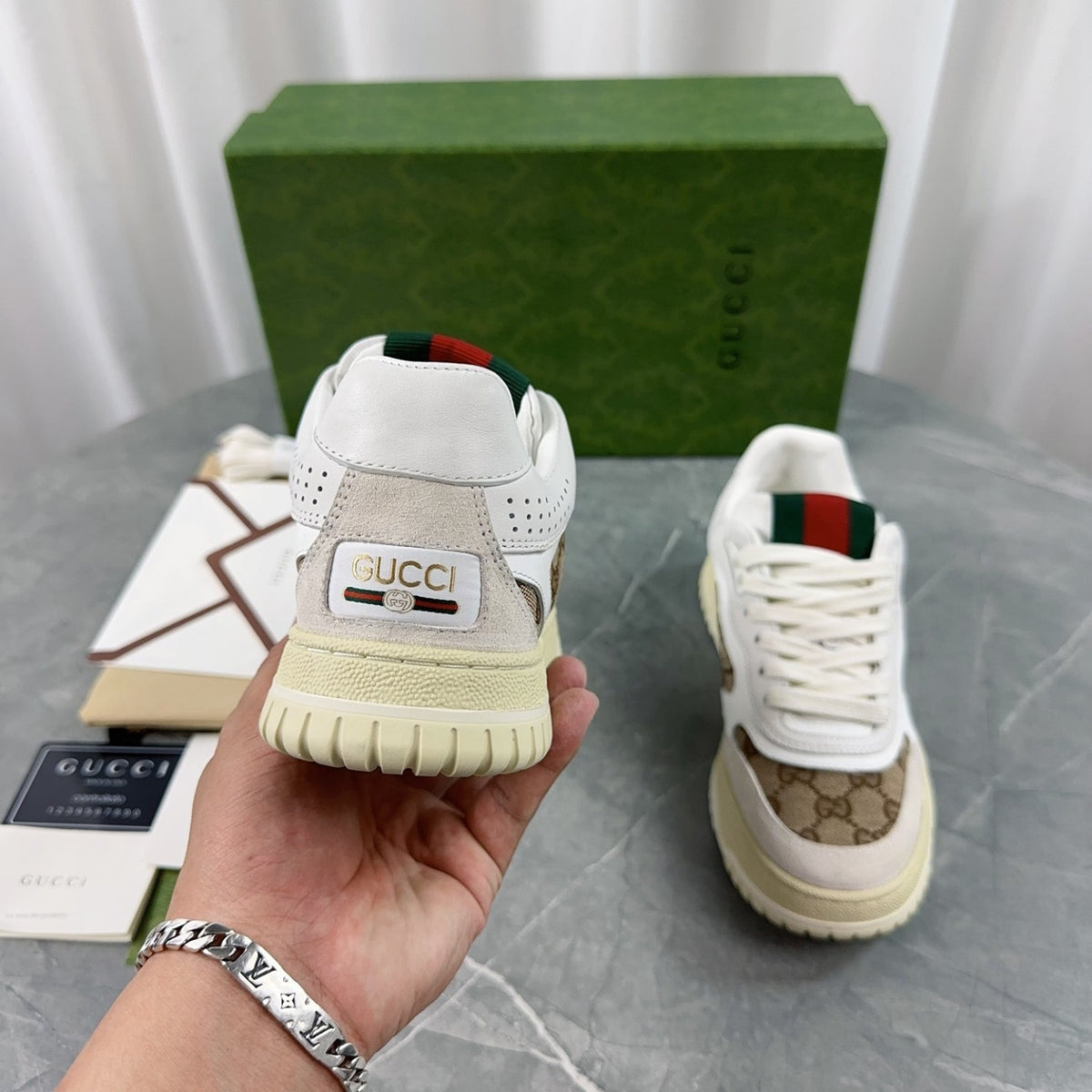 GG Re-Web Canvas Sneakers