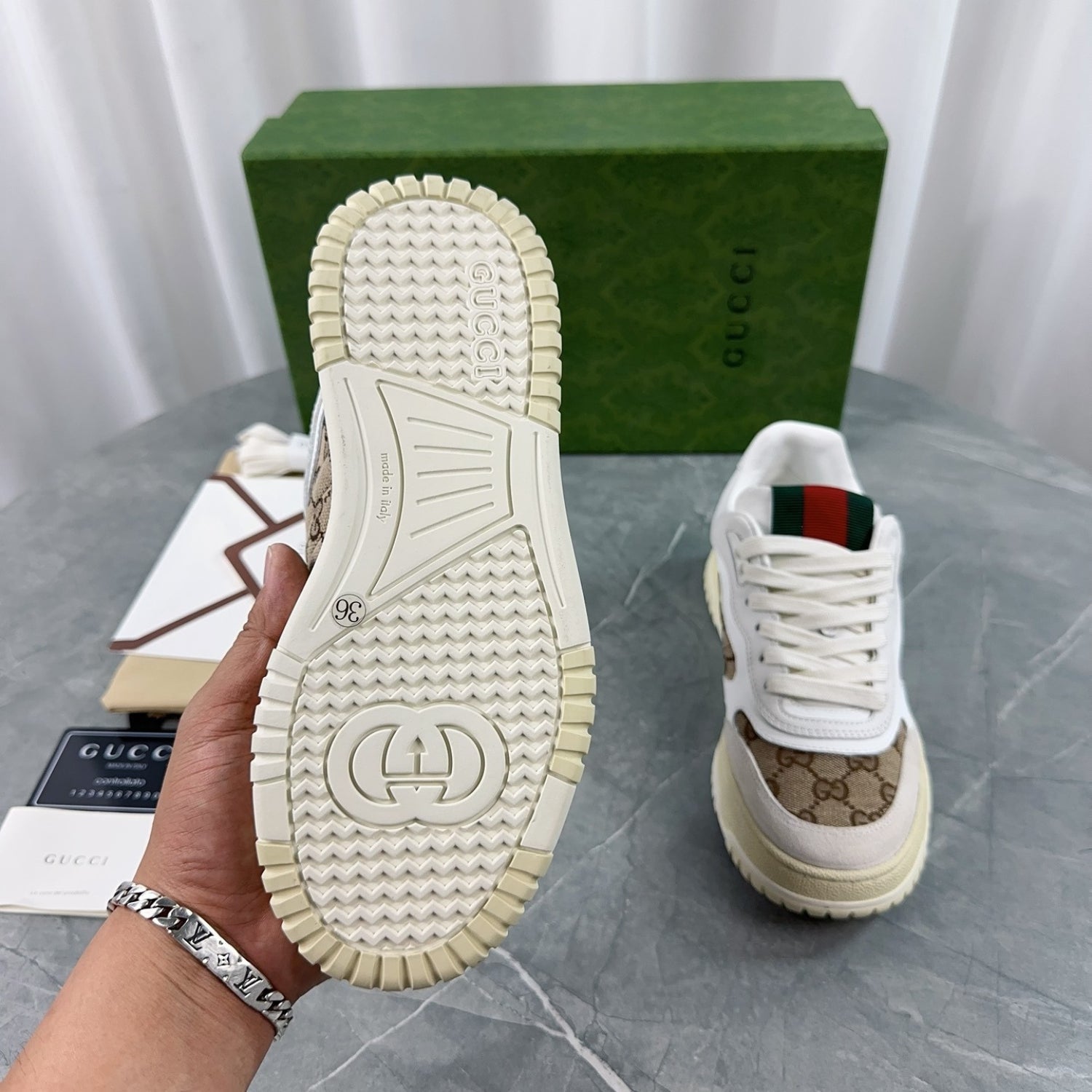 GG Re-Web Canvas Sneakers