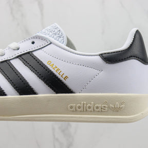 Ads Gazelle Classic White and Black Tennis Shoes