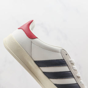 GG x Ads Gazelle White and Red Sneakers