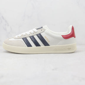GG x Ads Gazelle White and Red Sneakers