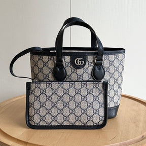 GG Ophidia Tote Mini Supreme Beige and Blue 22cm Bag