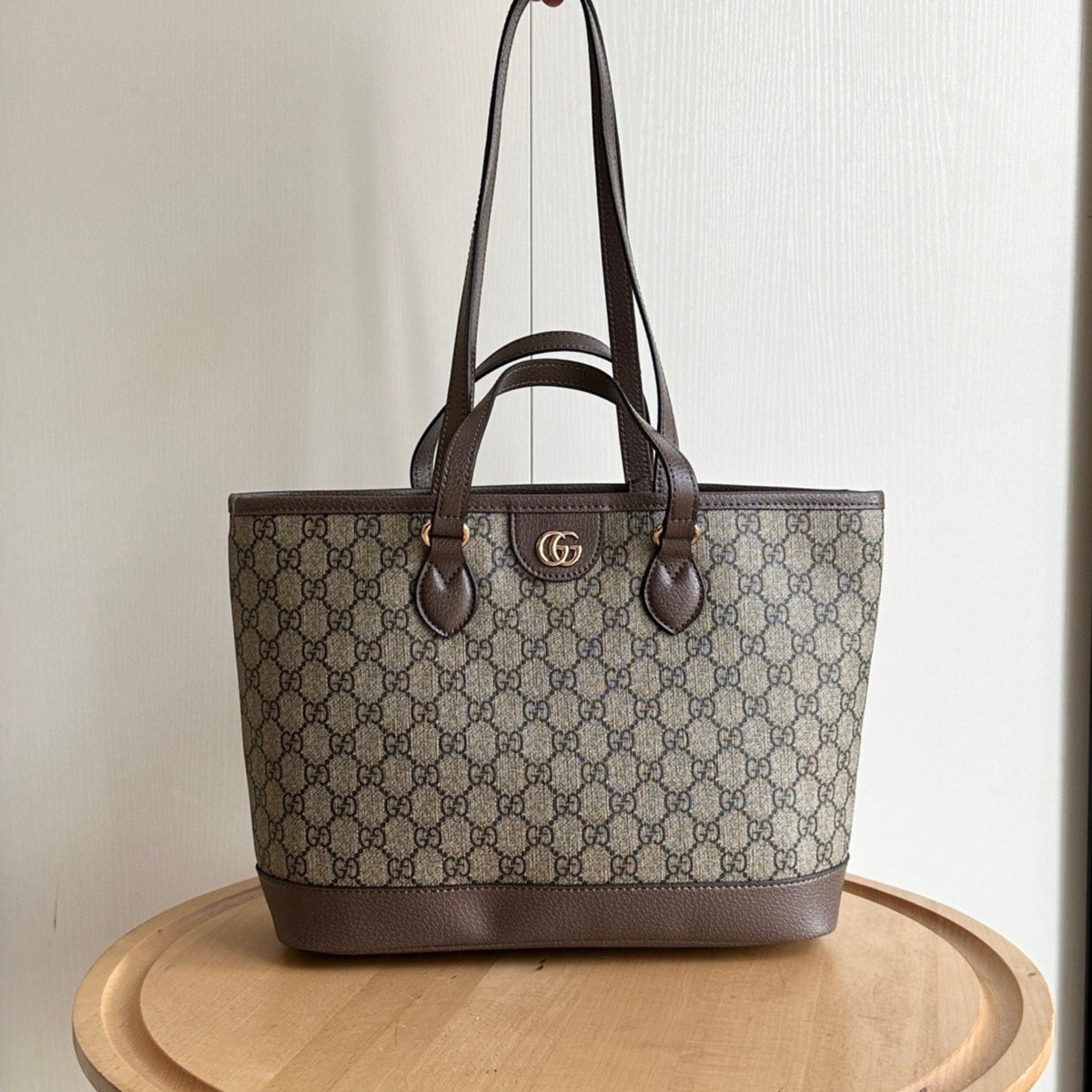 GG Ophidia Small Beige and Brown Bag 31cm
