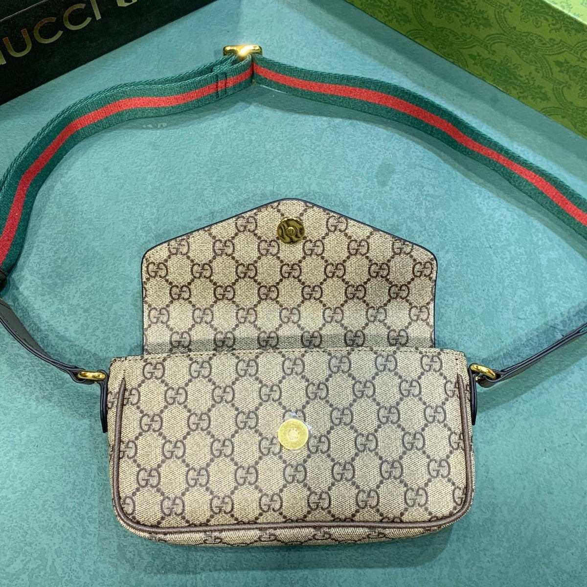 GG Ophidia Mini Beige Bag