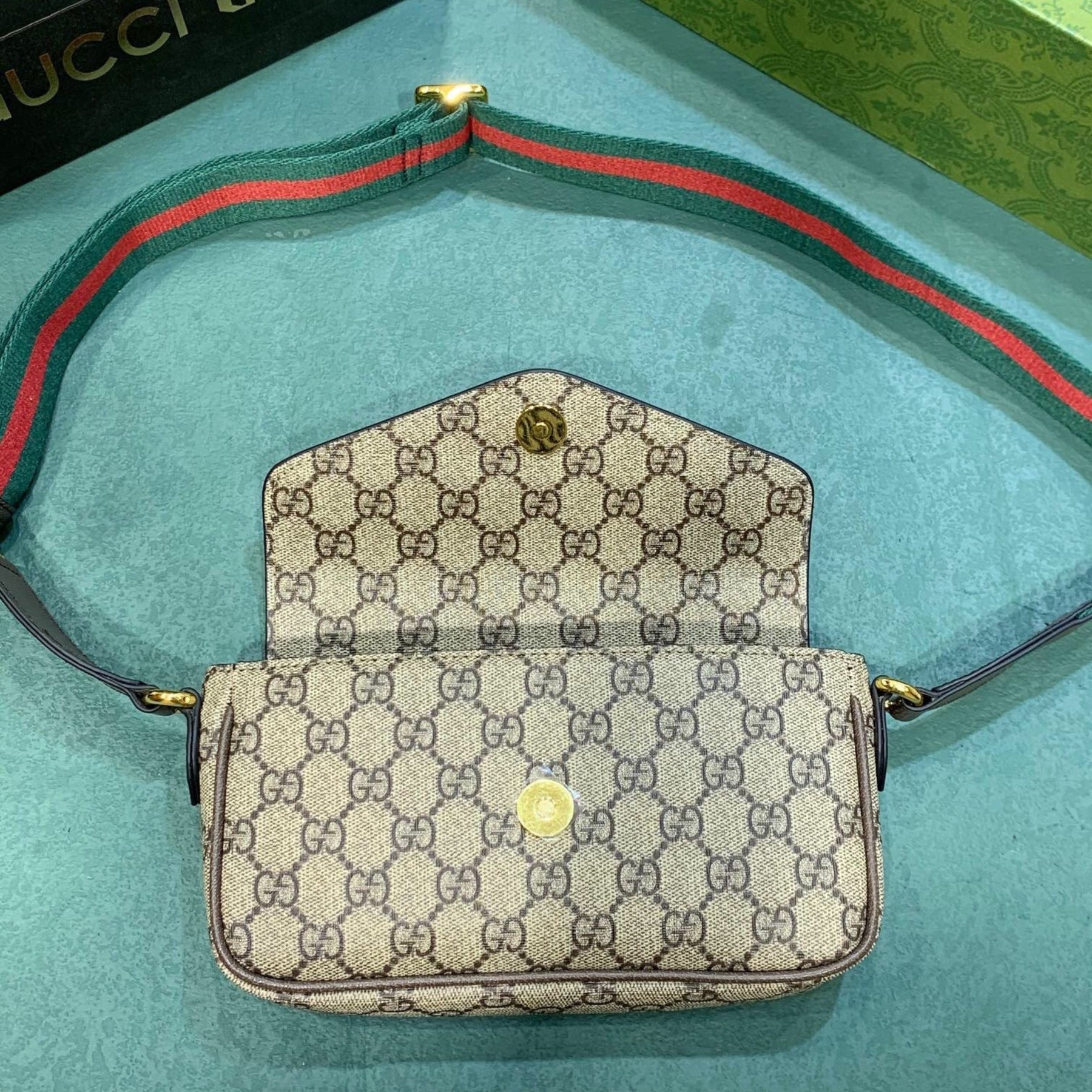 GG Ophidia Mini Beige Bag