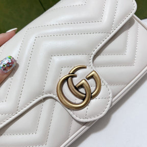 GG Marmont Mini White Bag 21.5cm