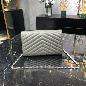 YSL Small Monogram Gray Bag