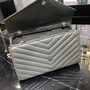 YSL Small Monogram Gray Bag