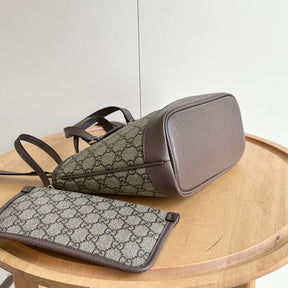 GG Ophidia Tote Mini Supreme Beige and Brown 22cm Bag