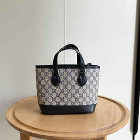 GG Ophidia Tote Mini Supreme Beige and Blue 22cm Bag