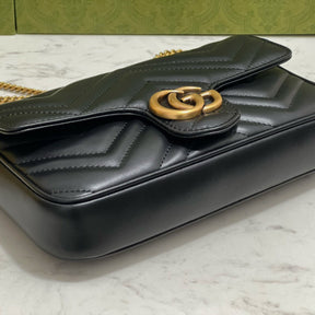 GG Marmont Mini Black Bag 21.5cm