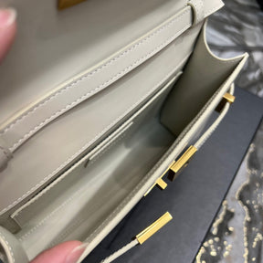 Small White YSL Manhattan Bag