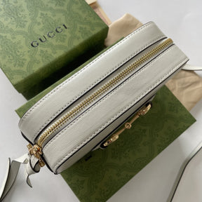 GG Horsebit shoulder bag, light 1955, small 20cm