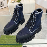 Navy Blue GG Maxi Boot