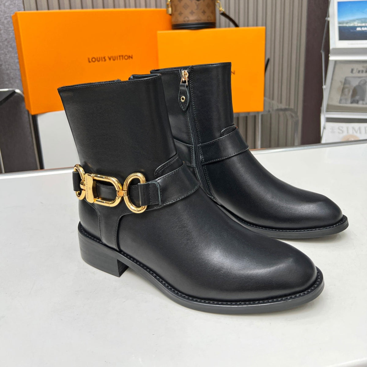 LV Flat Westside Black Boot