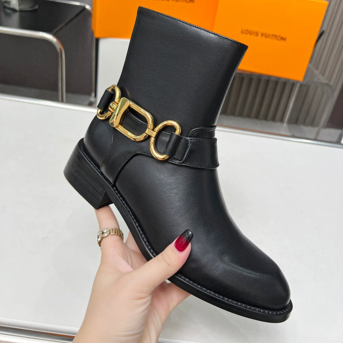 LV Flat Westside Black Boot