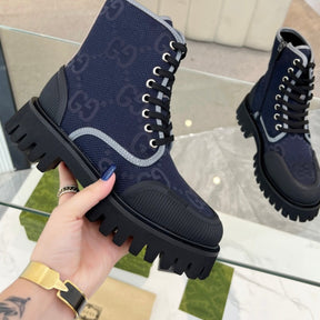 Navy Blue GG Maxi Boot