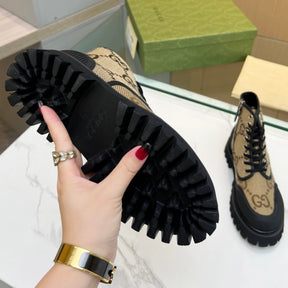 GG Canvas GG Maxi Beige Boot